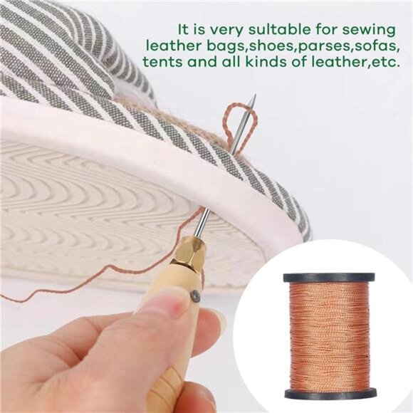 3-Spool Nylon Thread for Sewing, Each 80 Yards Thick Thread Kit for Hand Sewing - Picture 12 of 14